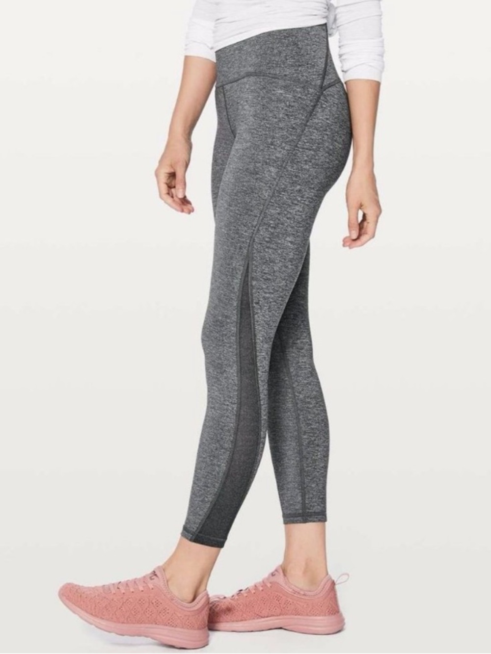Lululemon Train Times 7/8 Pant Heathered Black Size 6